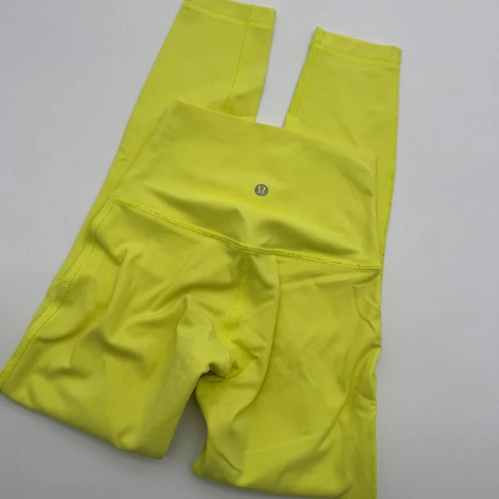 Lululemon‎ Align High-Rise Electric Lemon Yellow Yoga Leggings Size 0